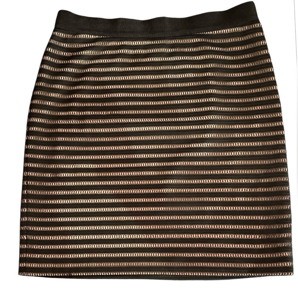 Ann Taylor Black Striped Skirt - Picture 2 of 3